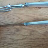 Platil leg of lamb service, Art Deco knife and fork
