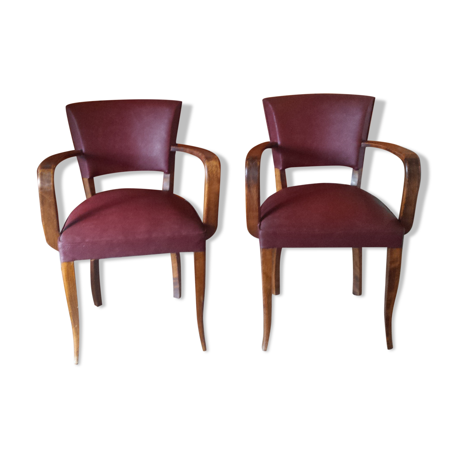 raspberry-colored bridge chairs
