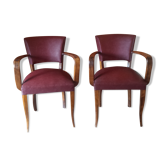 raspberry-colored bridge chairs