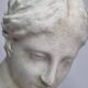 Antique goddess bust in patinated plaster, old, 27 cm