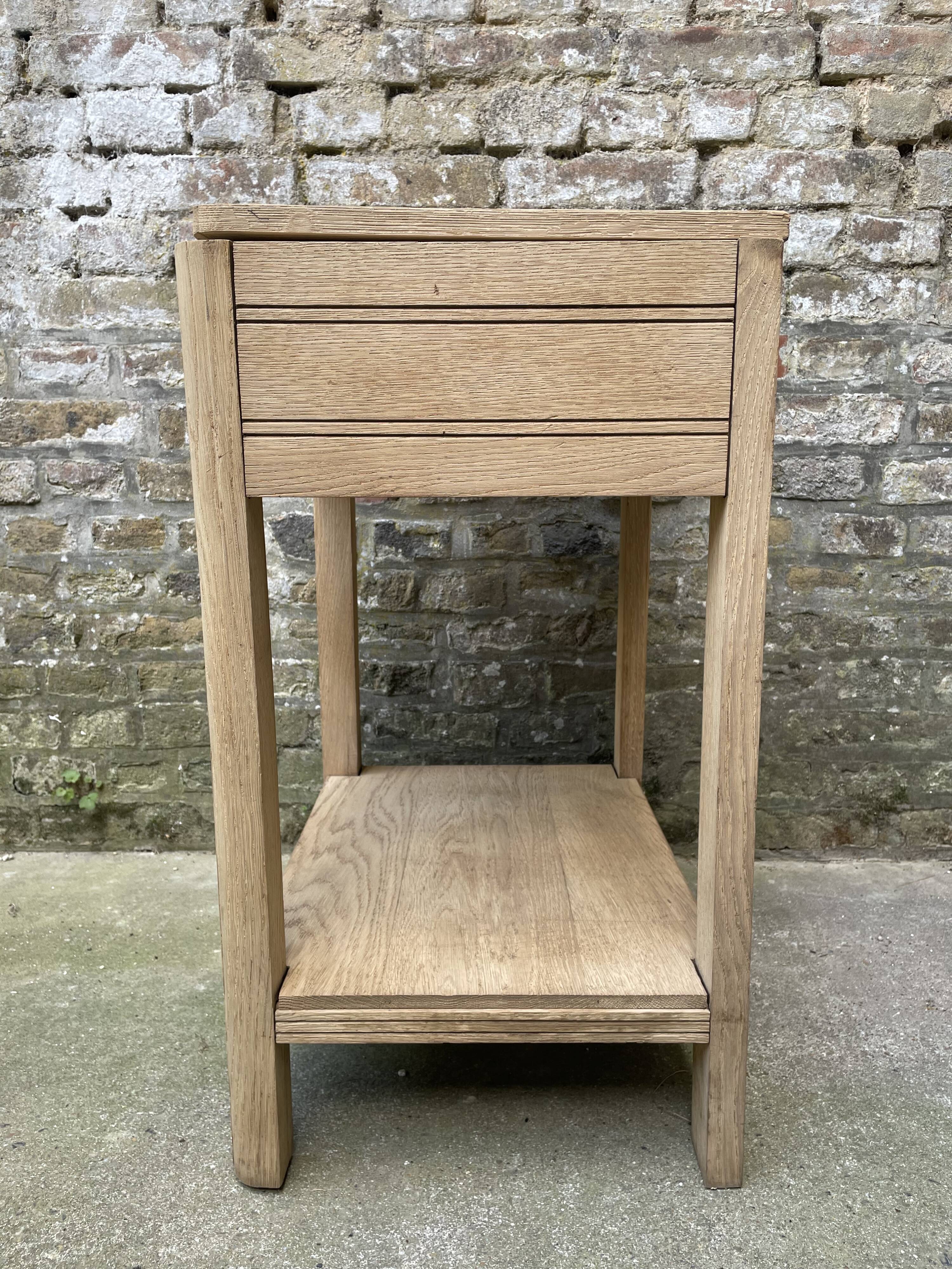 Worker in sandblasted solid oak, circa 1940