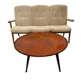 Round midcentury coffeetable