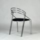 Vintage Chrome Chair Postmodern Italy 1980s