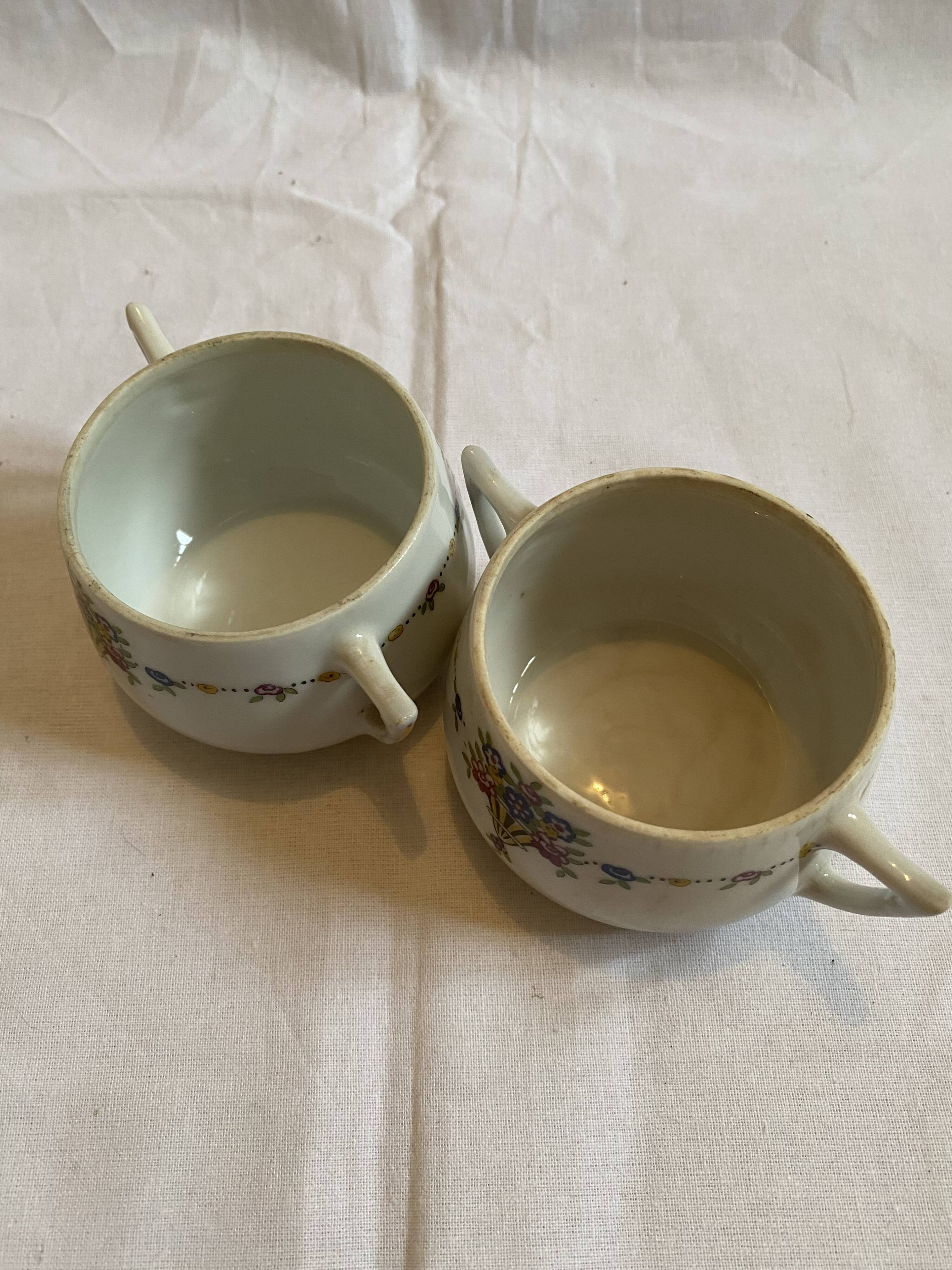 Limoges porcelain sugar bowls
