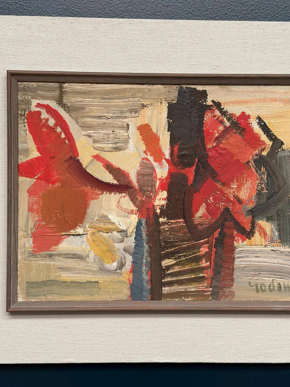 Original Mid Century Swedish Oil On Panel – Ragnar Godin (1968) – Still Life – Vintage & Framed 50 × 40 Cm (19.7" × 15.7")