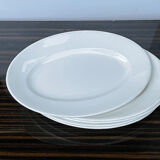 6 white dessert plates sarreguemines diguoin