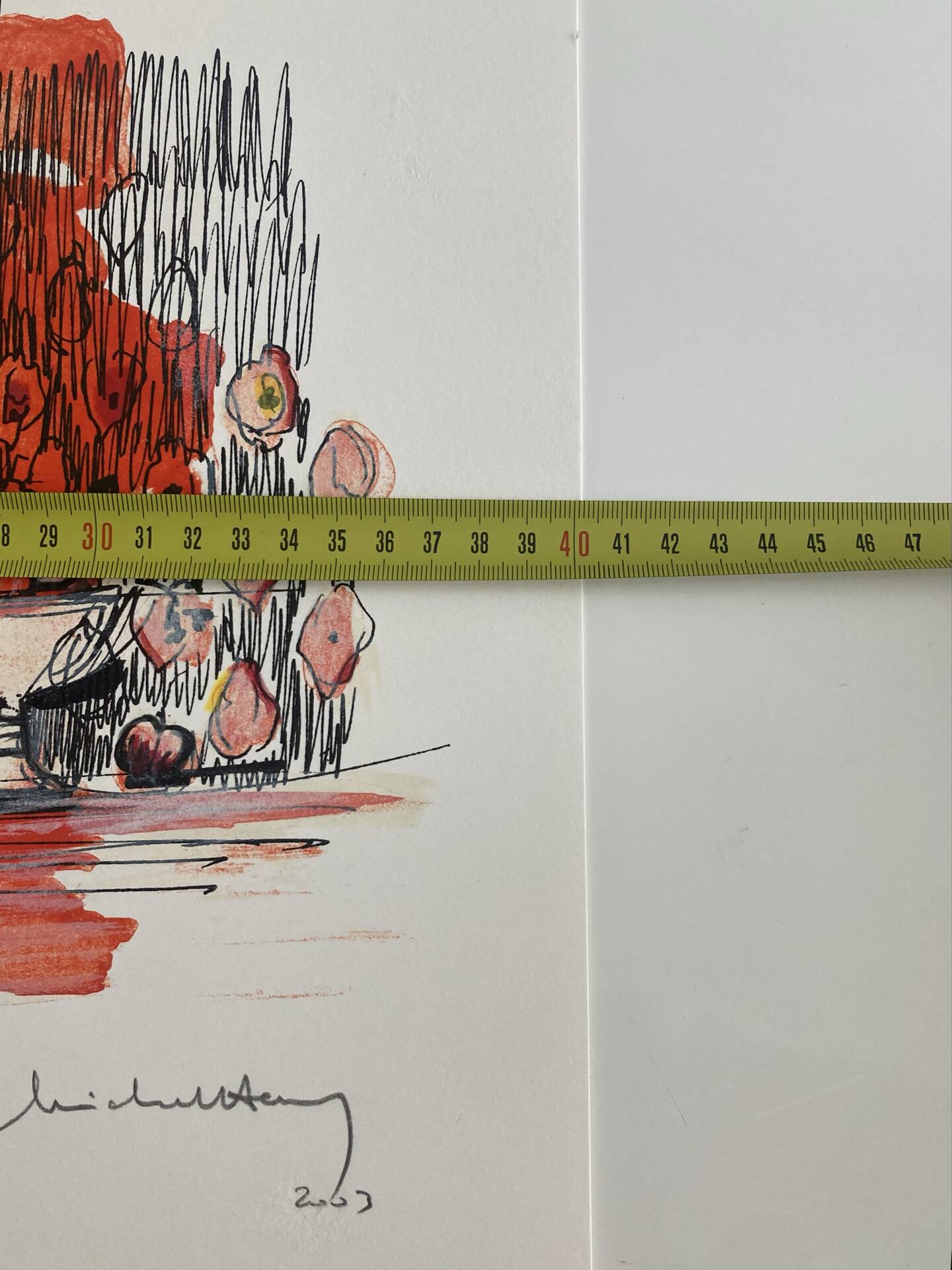 Numbered lithograph (10/20) and signed by Michel Henry - The Bottles