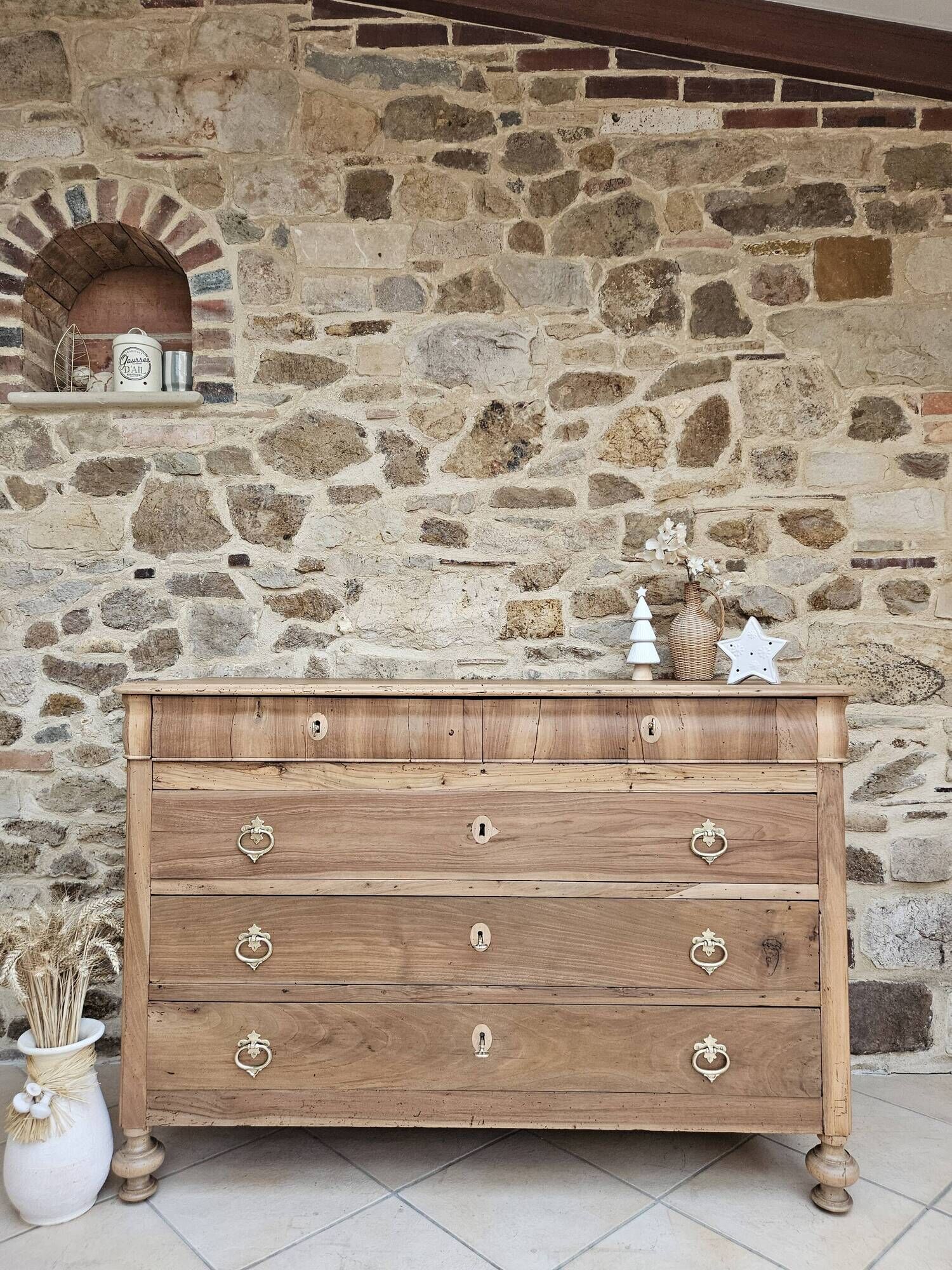 Antique walnut chest of drawers