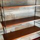 Vintage teak and metal shelf from the 60s