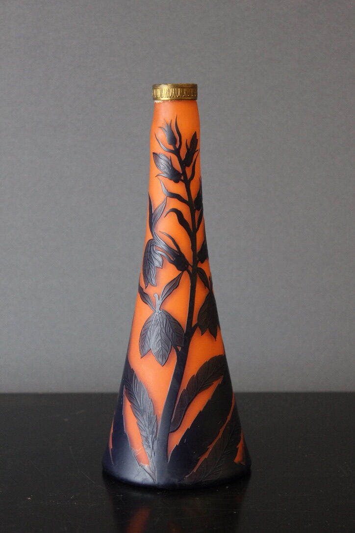 Glass paste vase by Richard circa 1920