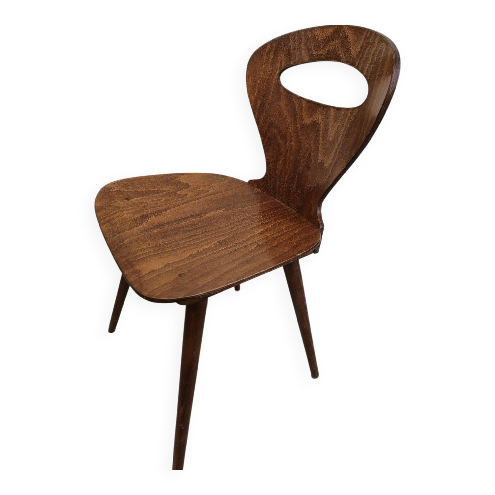 Chaise Baumann de bistrot modèle "fourmi" vintage 1950