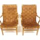 Set of 2 Scandinavian "Eva" armchairs, Bruno Mathsson, Sweden, 1970.