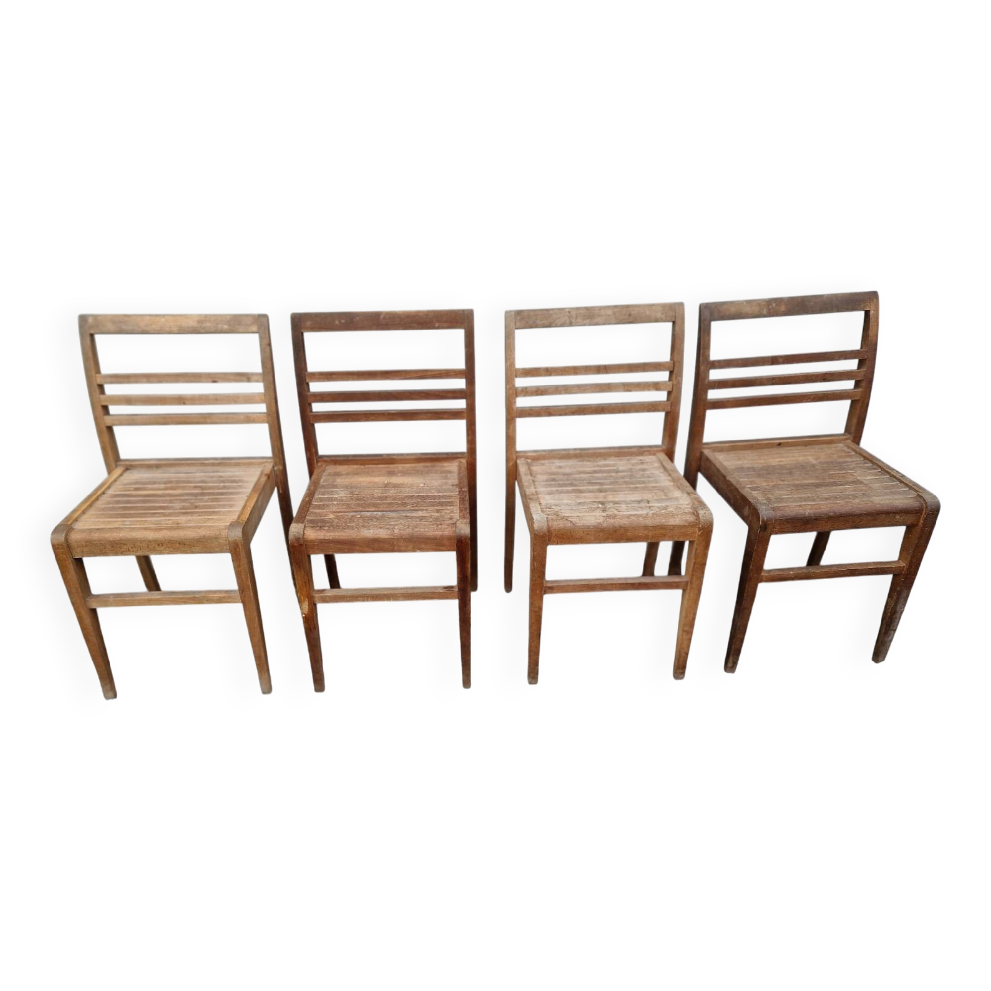 Set de 4 chaises  de sinistrés René Gabriel