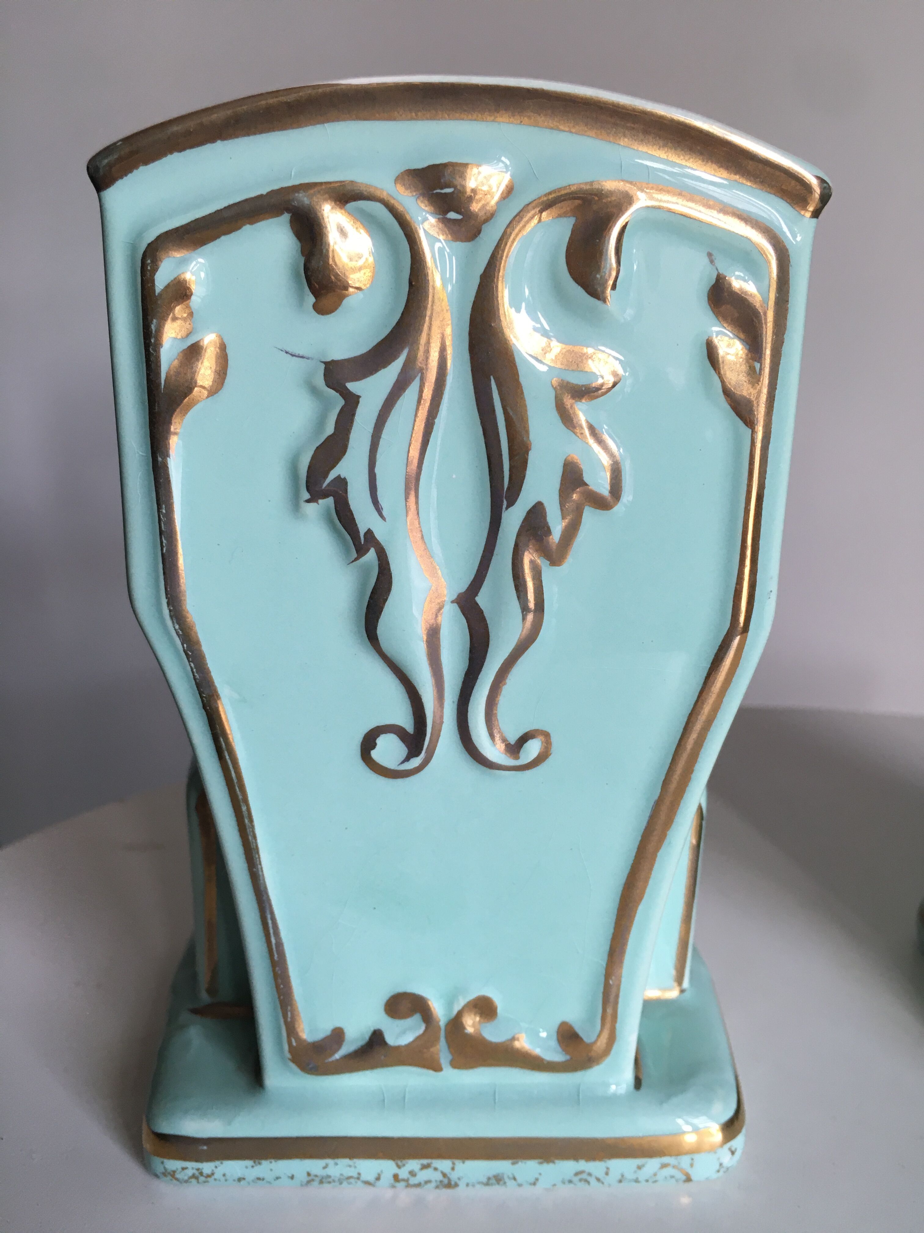 Pair of half porcelain vase, Ceramic art Céranord