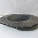 asymmetrical brutalist stoneware bowl signed Vintage