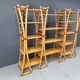 Vintage bamboo wall unit, 1970s