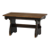 Rustic Scandinavian dining table in stained pine, Sweden, 1900-1940.
