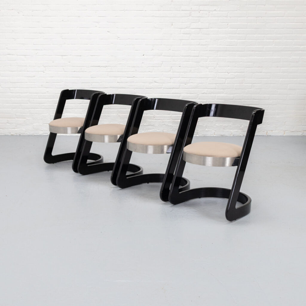 Willy Rizzo Dining Set Italy 1970s