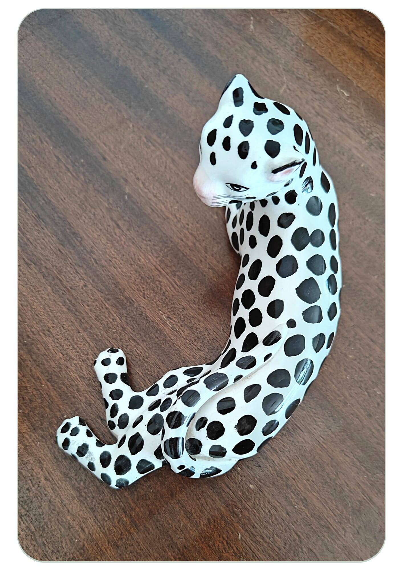 Mid Century Modern Italian Leopard Sculpture