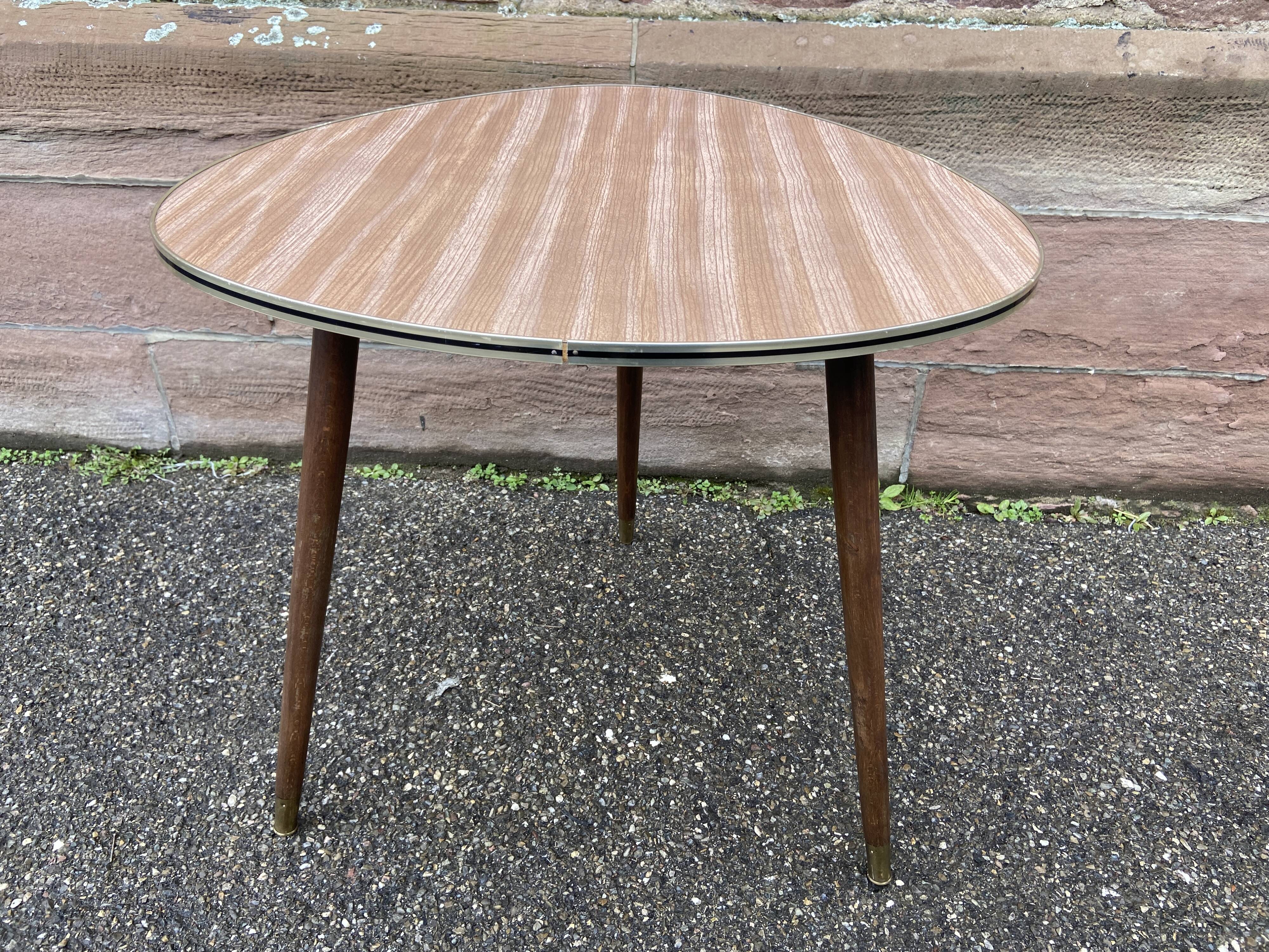 Vintage French Formica cocktail coffee table 1960 bohemian decor