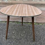 Table basse cocktail formica française vintage 1960 déco bohème