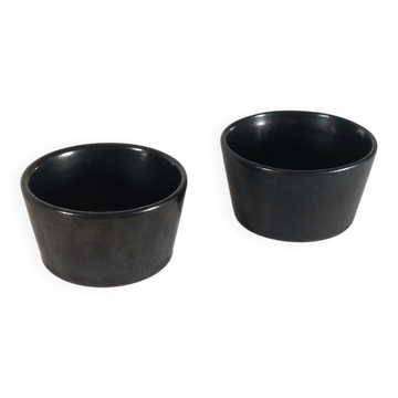 Paire de tasses vintage en glaçure oxydée par Hedwig Bollhagen