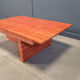 Vintage red travertine coffee table, 1970s