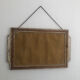 Vintage mirror 1930 golden wood - 51 x 32 cm