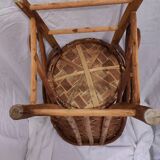 Armchair made from woven chestnut slats, called Le Corbusier