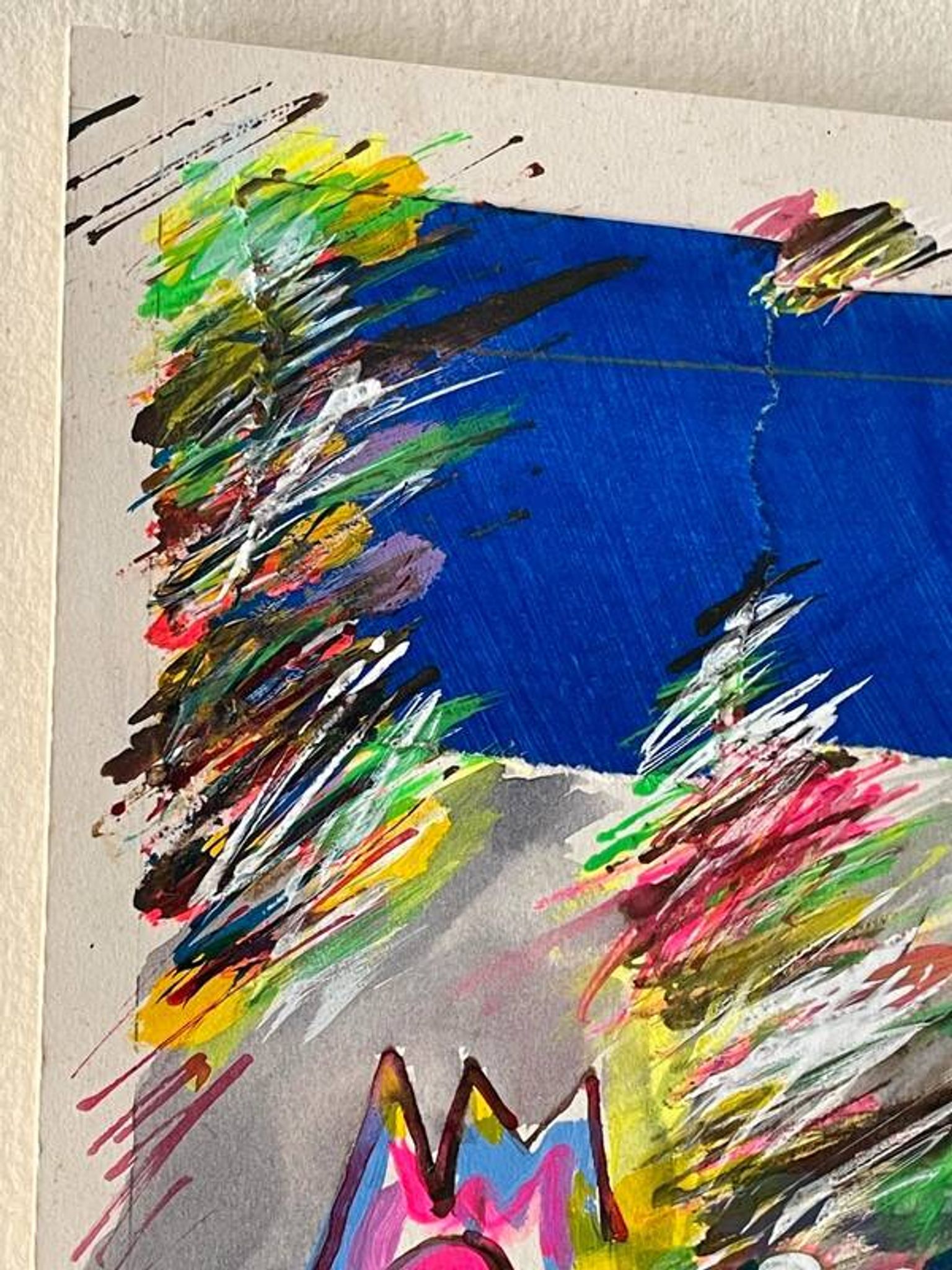 Tableau collage "Voyage en Mer" - 32x30.5 cm