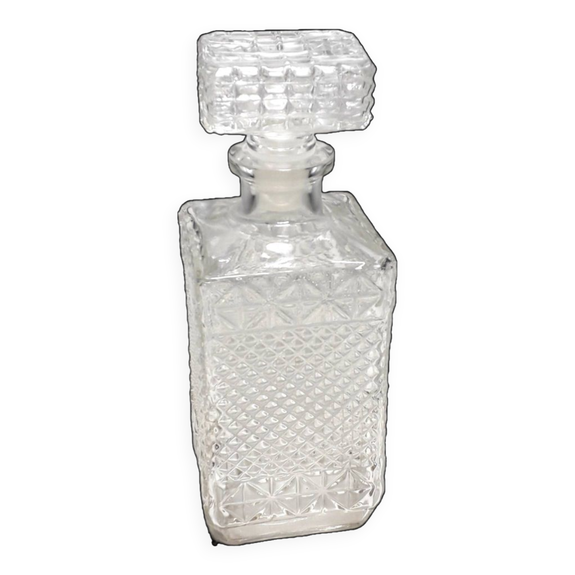 Cut glass whiskey decanter - 1980s