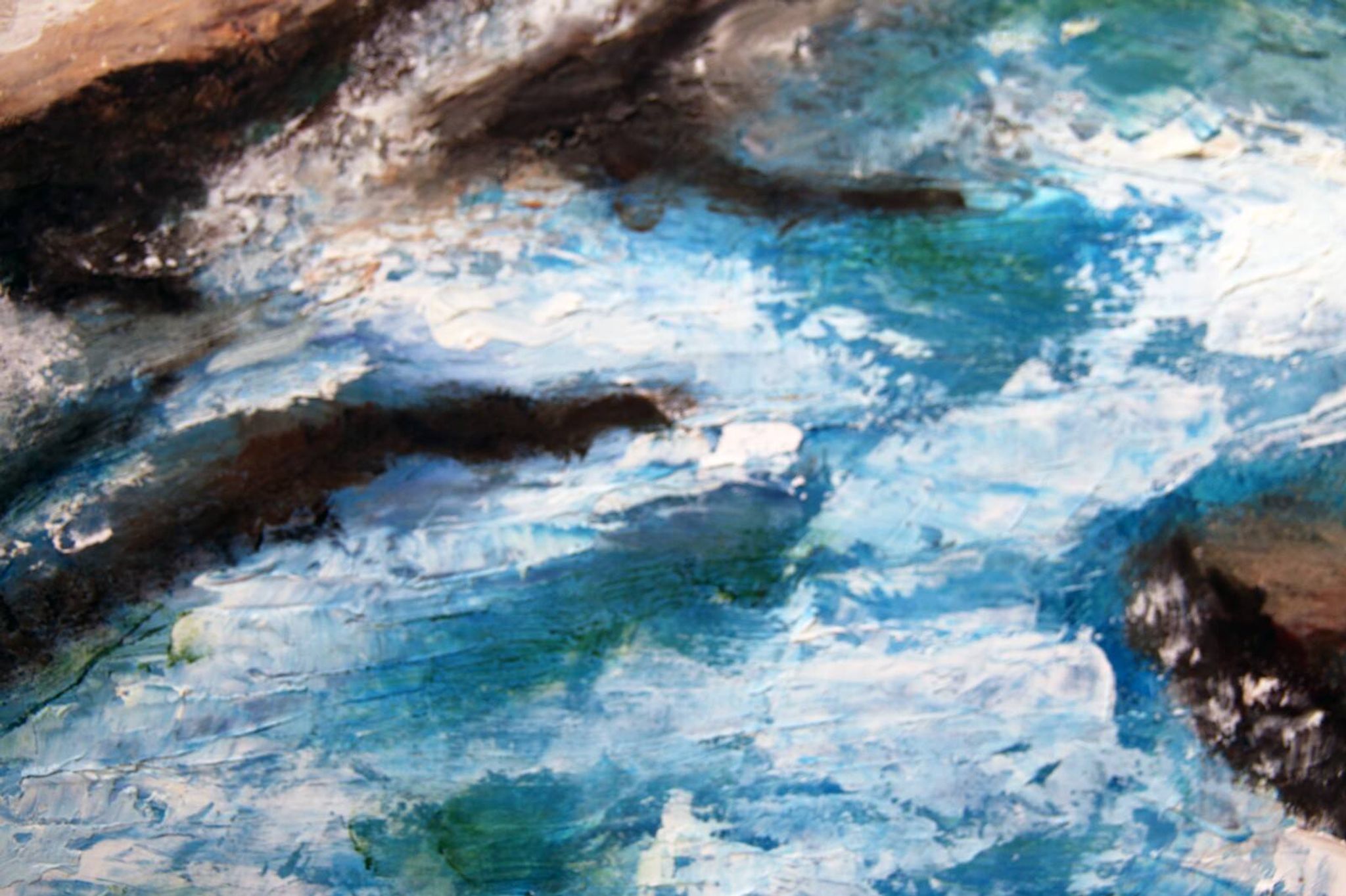 LOUIS DEL BIANCO born 1925 oil painting on canvas signed 73 x 100cm