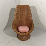 Vintage wicker chair 1970's
