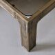 Brutalist bronze and glass square coffee table | 1970s