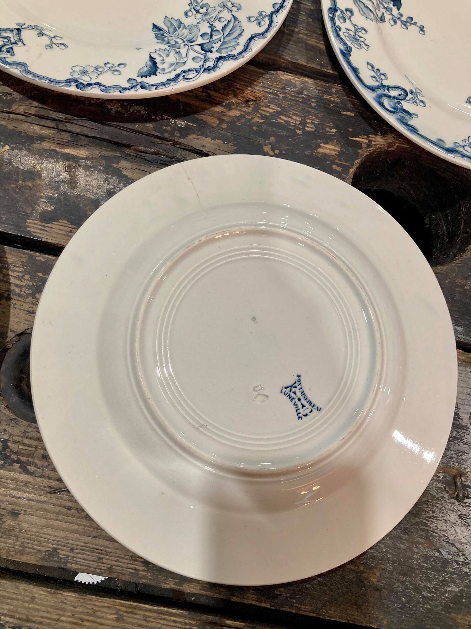 Lot of 8 plates KG Lunéville model Fontainebleau