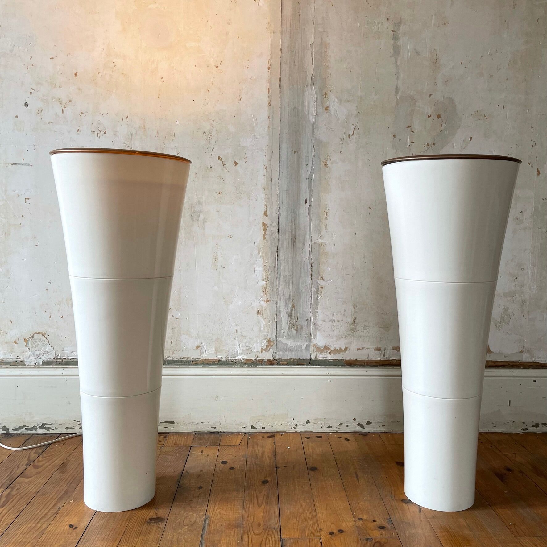 Floor lamps "flambeau", kaoyi flacha, japan 1980