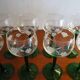8 verres vin blanc d'Alsace gravés grappes de raisins Luminarc France