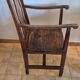 Rustic Antique Armchair in Walnut – Popular Art (Late 19th Century)