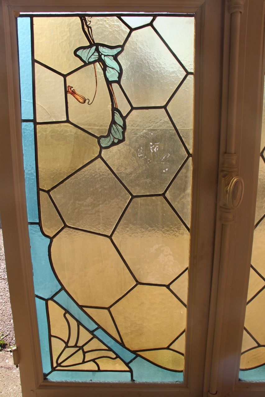 Paire de vitraux de Jacques Gruber art nouveau