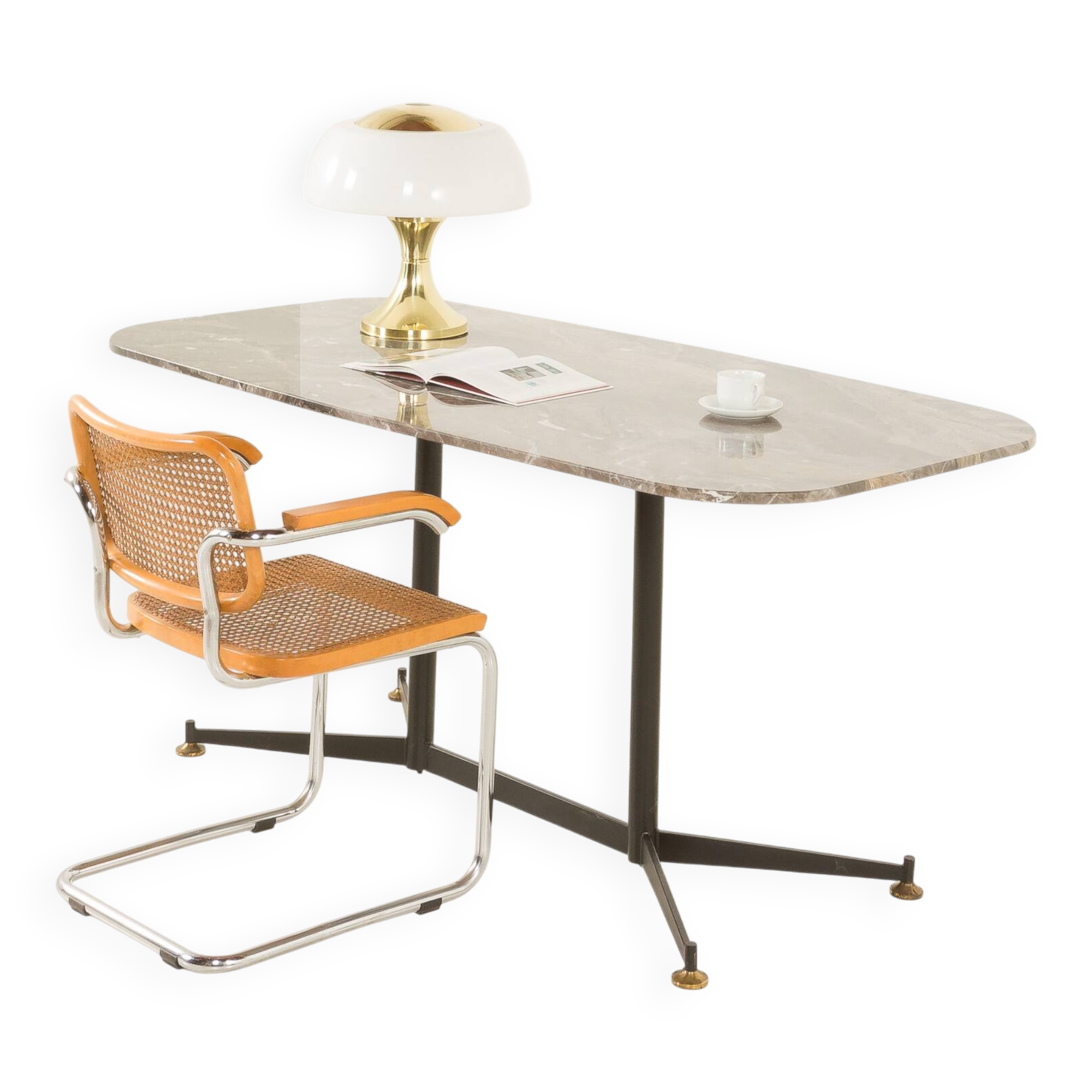 Large Italian mid century marble table or a desk , 1960s