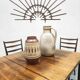 Vintage Dutch design dining set ladder back chairs & table