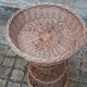 Vintage 50s planter on rattan stand