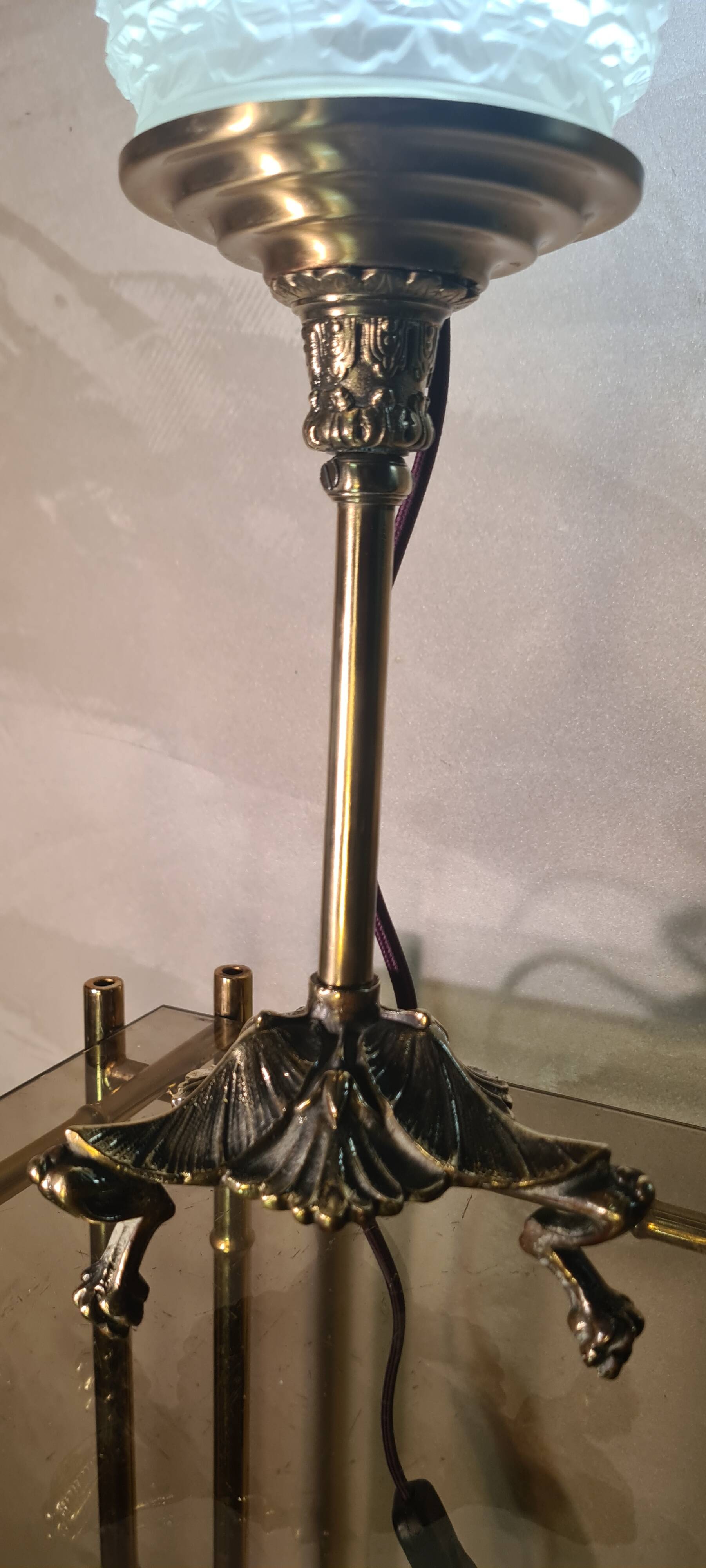 art nouveau lamp signed rolland paris style muller hettier and vincent 38x12