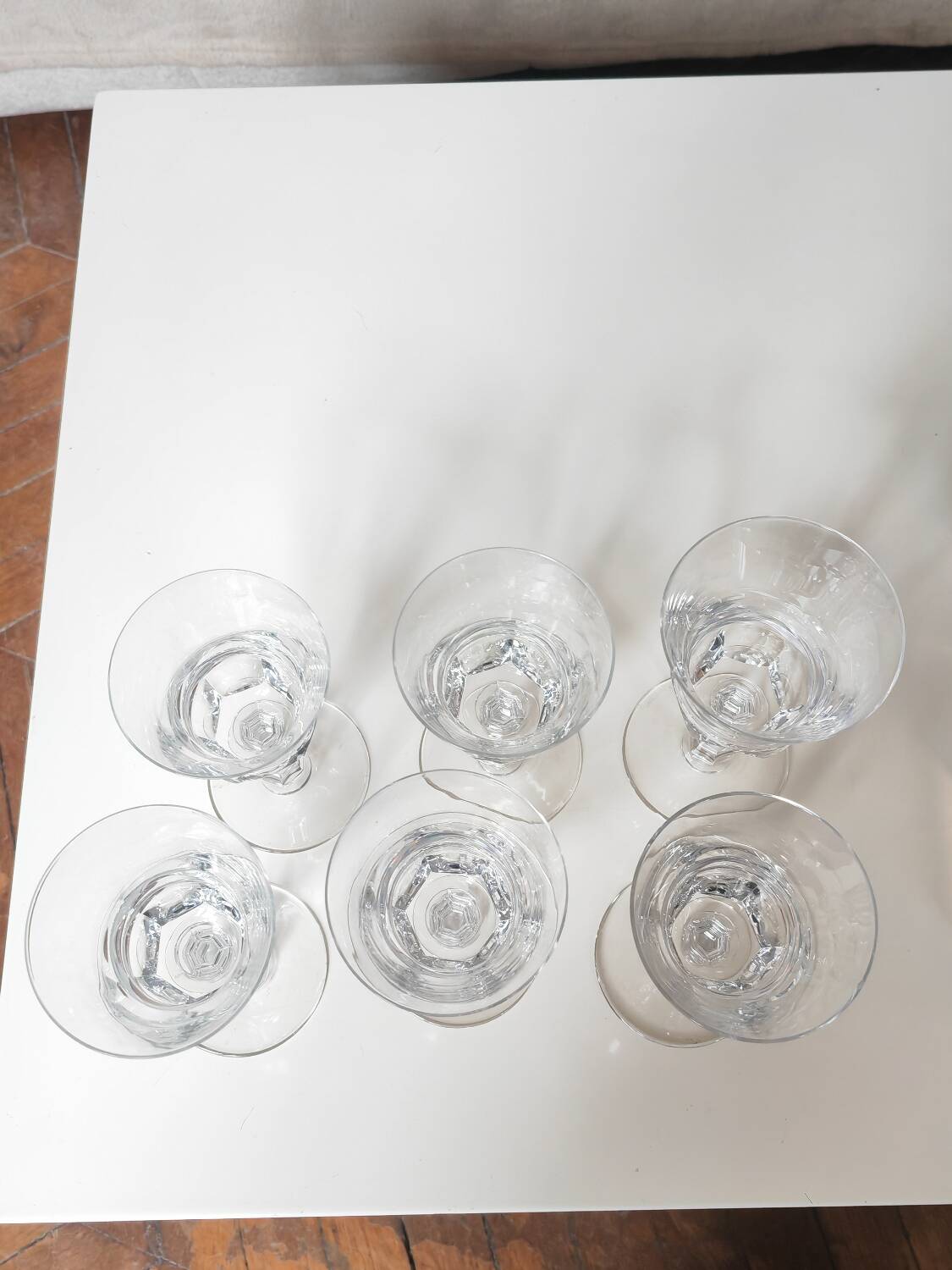 6 verres à vin rouge Val Saint Lambert