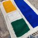 Handmade pure wool rug with colourful patterns 2/3 m