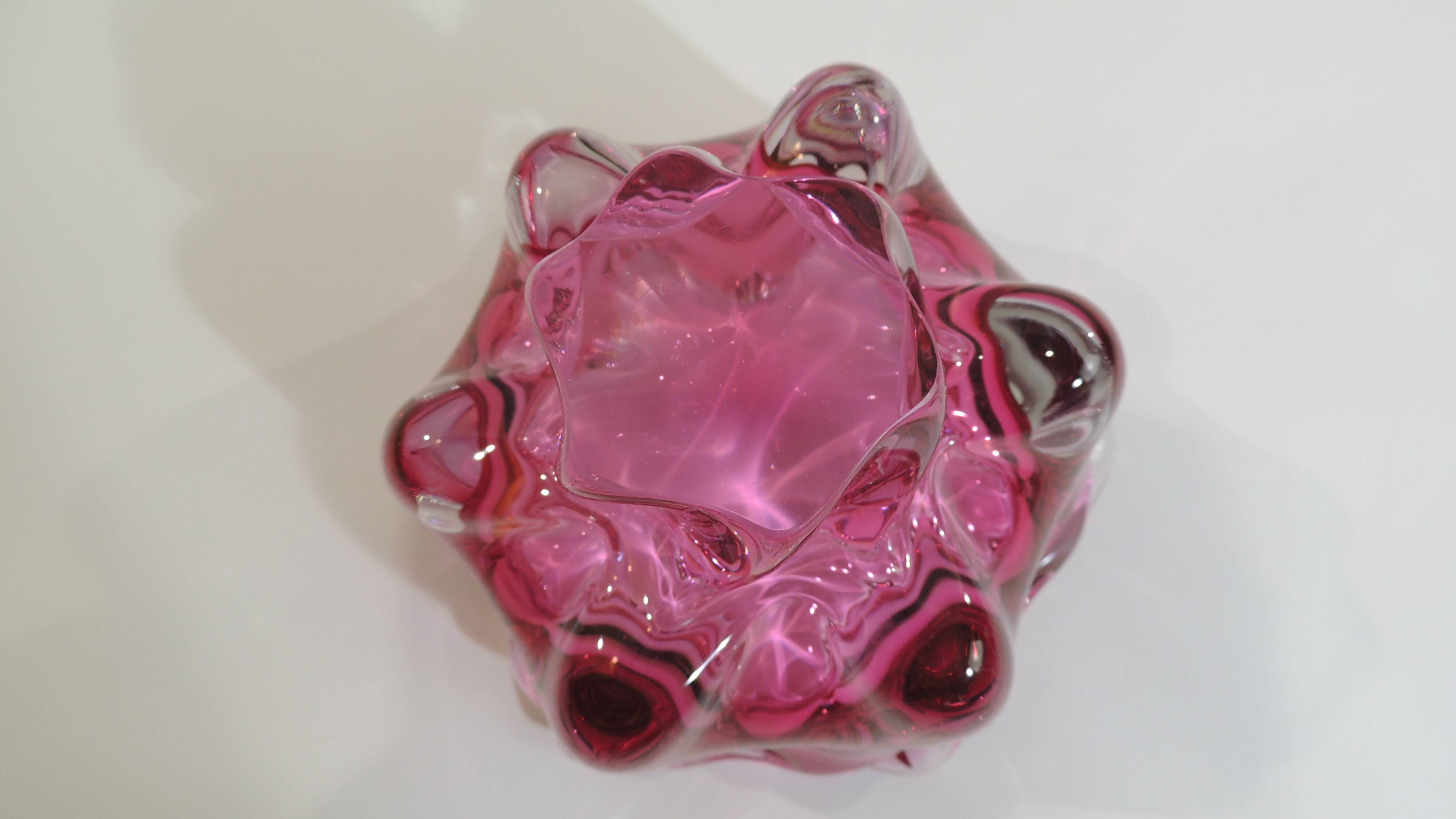 Czech Chribska glass ashtray / bowl / pocket emptier / Josef Hospodka