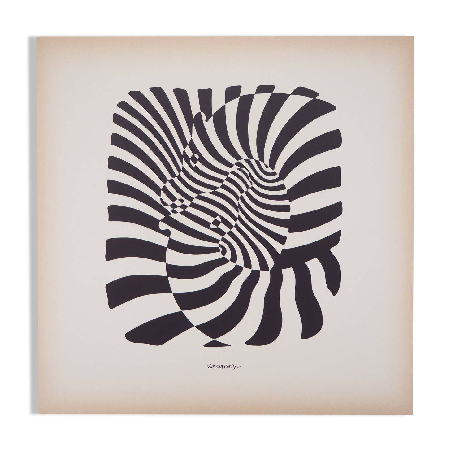 Victor Vasarely: Couple of Zebras - Original Signed Silkscreen Print