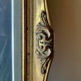 Old gilded carved wooden wall frame