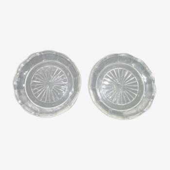 Pair of underwear of bottles or carafes in molded pressed glass