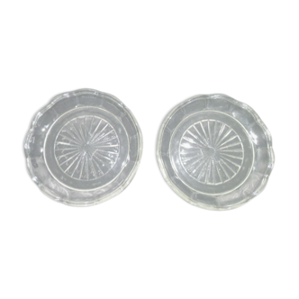 Pair of underwear of bottles or carafes in molded pressed glass